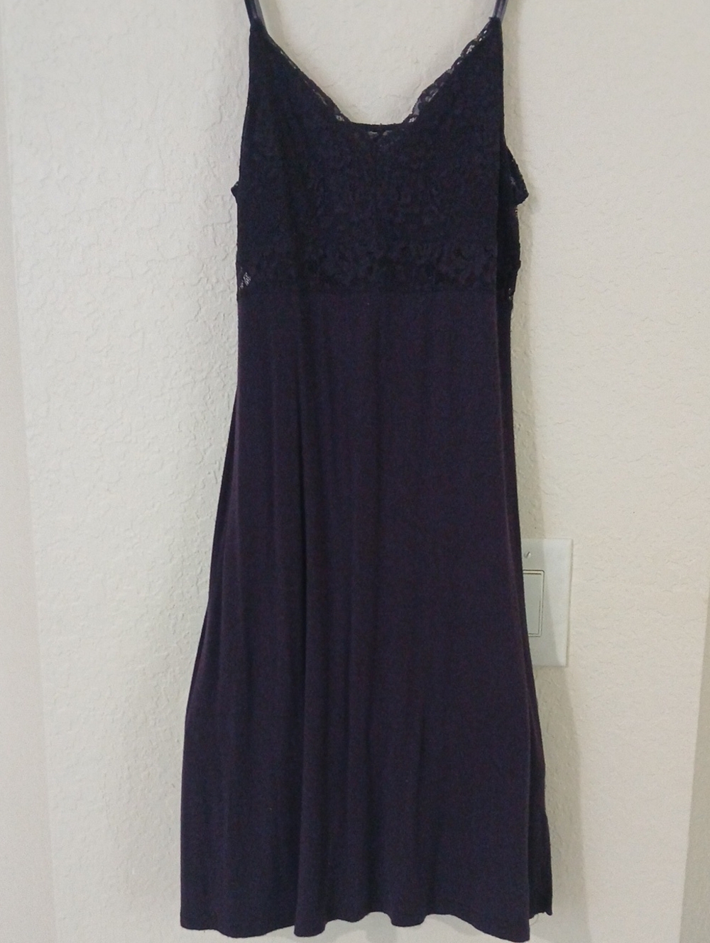 Tahari Purple Lace Bodice Nitegown